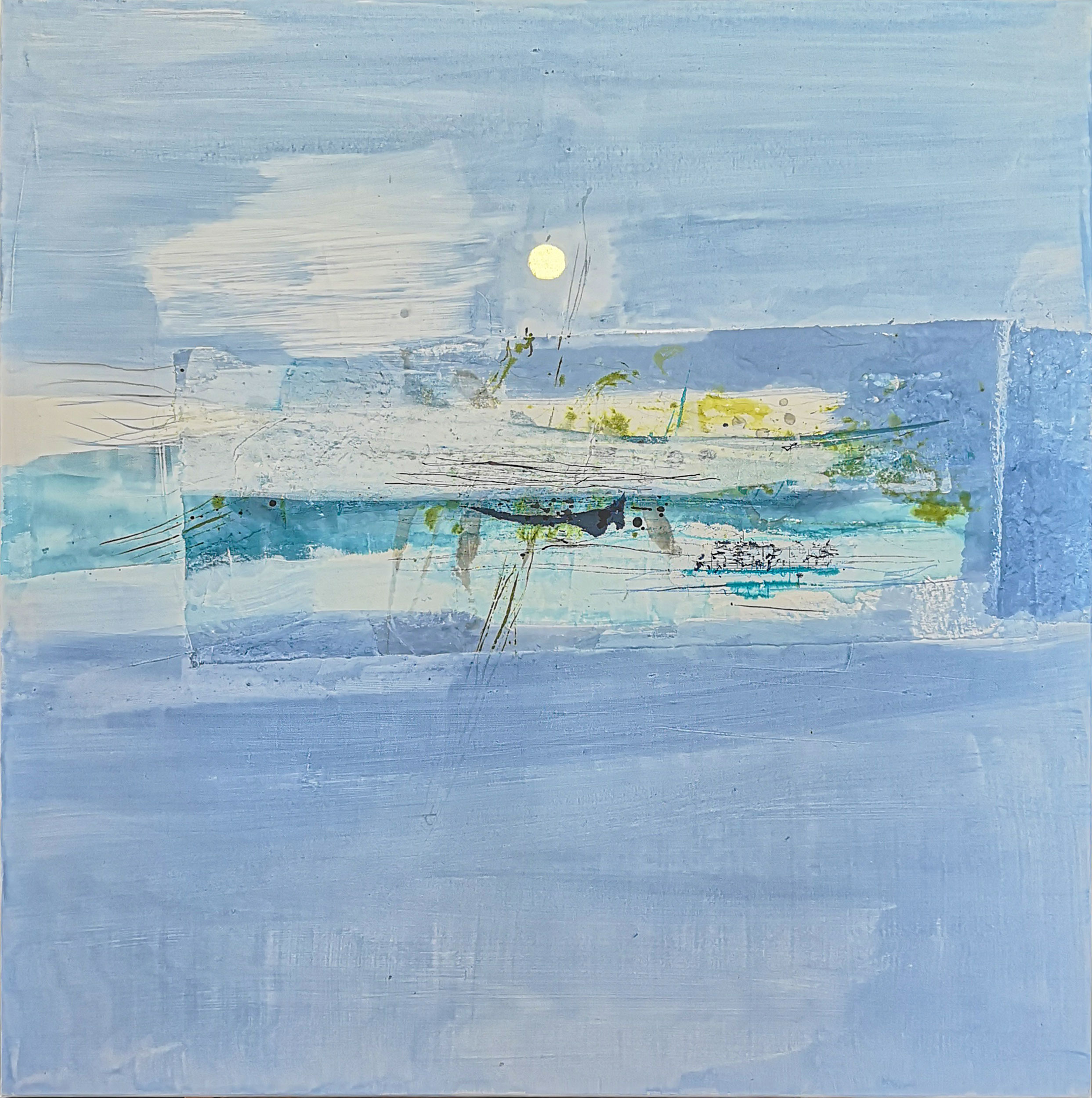 Gemälde "River of Blue Melodie / Fluss der blauen Melodie" von Jana Wilsky