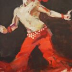 Zhernokluev Alexander, Russland,	„Dance“ Diptich (2 Bilder), Öl auf Leinwand, 200 x 150 cm.