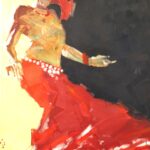 Zhernokluev Alexander, Russland, „Dance“ Diptich (2 Bilder), Öl auf Leinwand, 200 x 150 cm.
