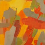 Madera Helga, Österreich, Mittag in der Blockheide, Pigment und Acryl auf Leinwand, 120 x 100 cm.
