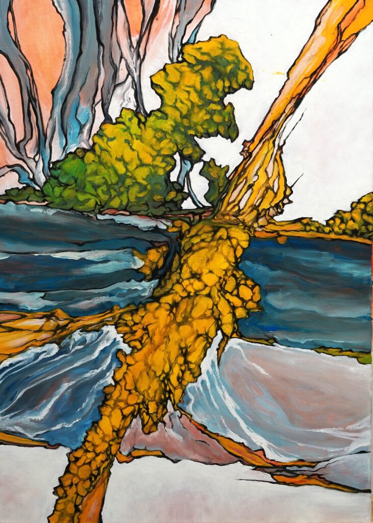 Das Bild zeigt das Kunstwerk "Reflection of Danube" des griechischen Künstlers Stamatis Kanellopoulos